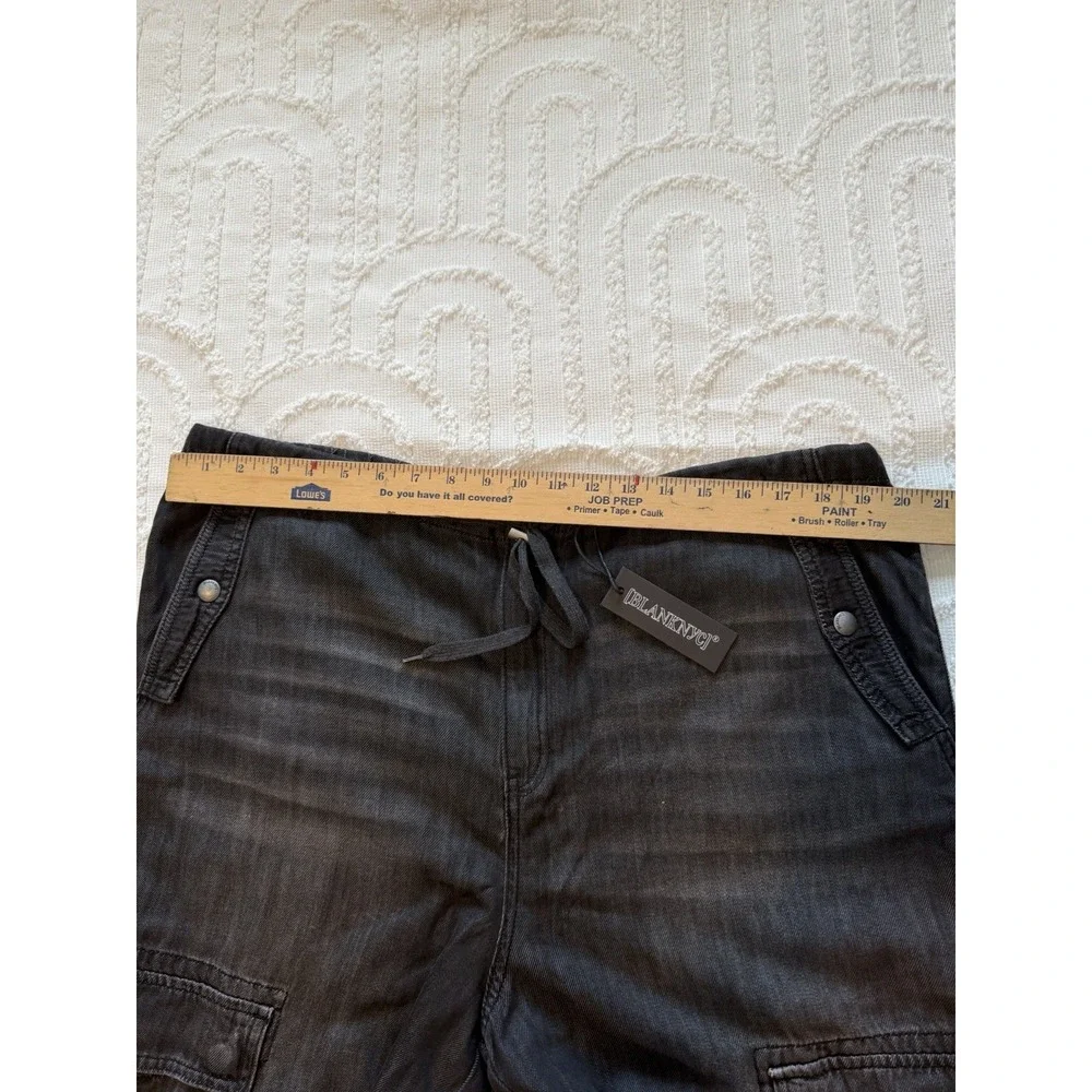 BLANKNYC Cargo Joggers Men 31 Black NEW Drawstring Tapered Utility Pants